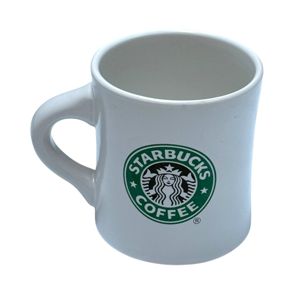 Classic Starbucks Coffee Mug White Green Siren Logo Vintage Style Ceramic c 2000
